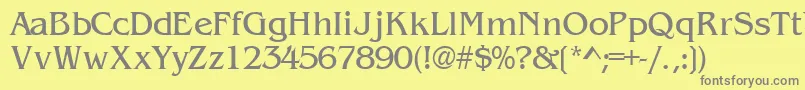 WandsskRegular Font – Gray Fonts on Yellow Background