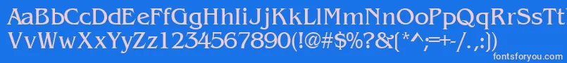 WandsskRegular Font – Pink Fonts on Blue Background