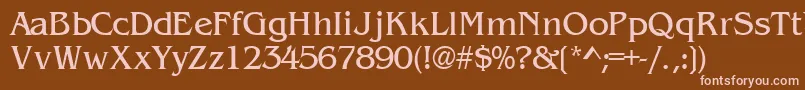 WandsskRegular Font – Pink Fonts on Brown Background