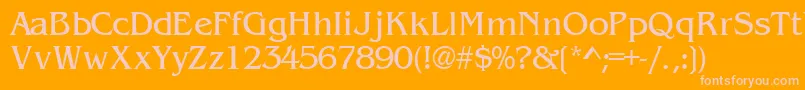 WandsskRegular Font – Pink Fonts on Orange Background