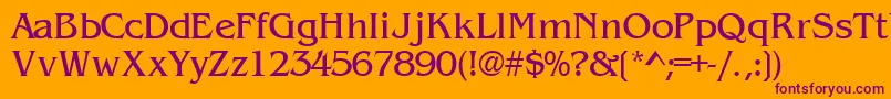 WandsskRegular Font – Purple Fonts on Orange Background