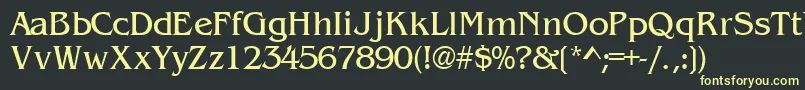 WandsskRegular Font – Yellow Fonts on Black Background