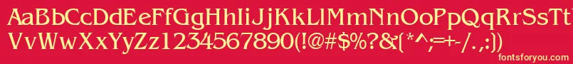 WandsskRegular Font – Yellow Fonts on Red Background