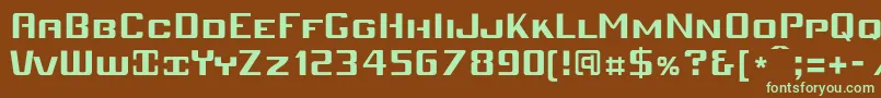 Шрифт Mobiv – зелёные шрифты на коричневом фоне