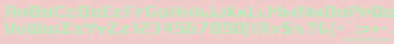 Mobiv Font – Green Fonts on Pink Background