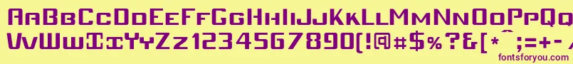 Mobiv Font – Purple Fonts on Yellow Background