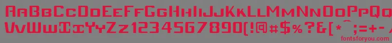 Mobiv Font – Red Fonts on Gray Background
