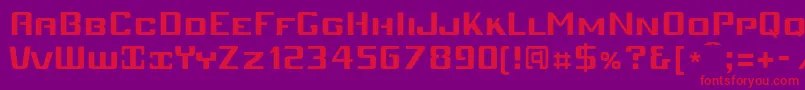 Mobiv Font – Red Fonts on Purple Background