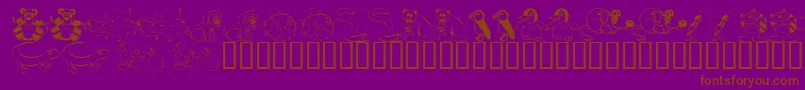 KrLilBuddies Font – Brown Fonts on Purple Background