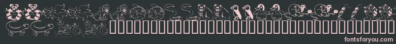 KrLilBuddies Font – Pink Fonts on Black Background