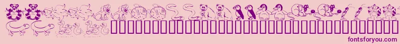 KrLilBuddies Font – Purple Fonts on Pink Background