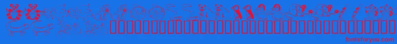 More about KrLilBuddies Font KrLilBuddies Font – Red Fonts on Blue Background