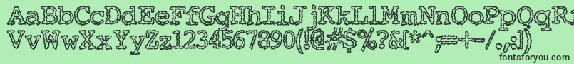 Elechac ffy Font – Black Fonts on Green Background