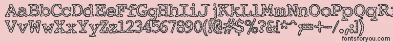フォントElechac ffy – ピンクの背景に黒い文字