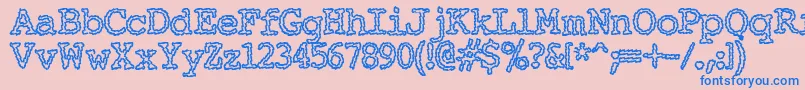 Elechac ffy Font – Blue Fonts on Pink Background