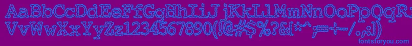 Elechac ffy Font – Blue Fonts on Purple Background
