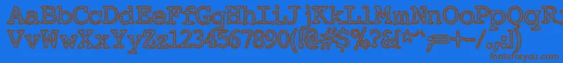 Шрифт Elechac ffy – коричневые шрифты на синем фоне