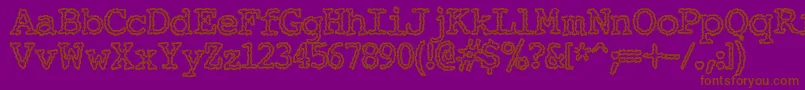 Шрифт Elechac ffy – коричневые шрифты на фиолетовом фоне