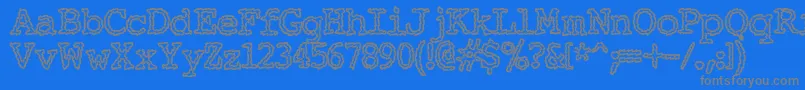 Elechac ffy Font – Gray Fonts on Blue Background