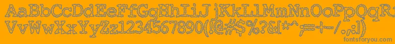 Elechac ffy-Schriftart – Graue Schriften auf orangefarbenem Hintergrund