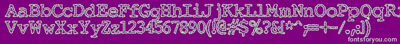 Elechac ffy Font – Green Fonts on Purple Background