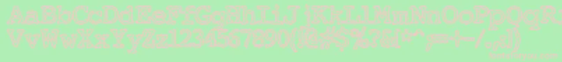 Elechac ffy Font – Pink Fonts on Green Background