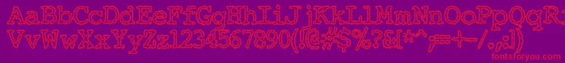 Elechac ffy Font – Red Fonts on Purple Background