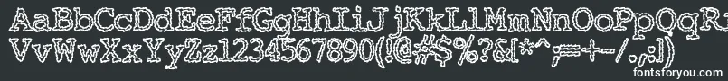 Шрифт Elechac ffy – белые шрифты на чёрном фоне