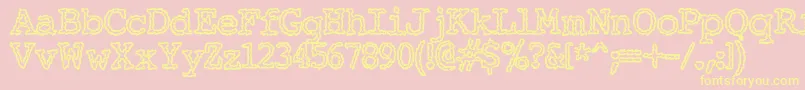 Elechac ffy-Schriftart – Gelbe Schriften auf rosa Hintergrund