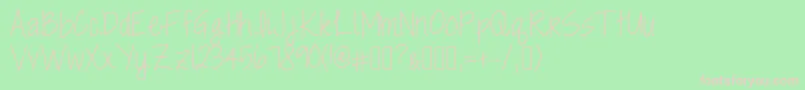 RockyMountainBeauty Font – Pink Fonts on Green Background