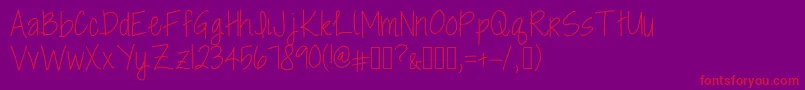 RockyMountainBeauty Font – Red Fonts on Purple Background