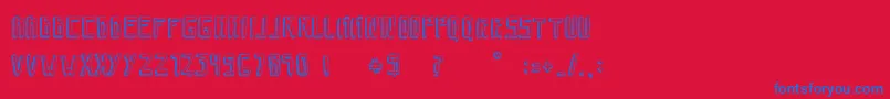 SaviaShadow Font – Blue Fonts on Red Background