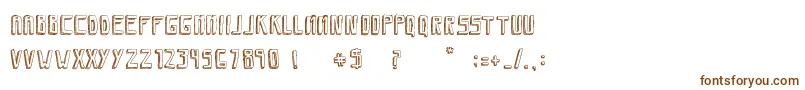 SaviaShadow-fontti – ruskeat fontit valkoisella taustalla