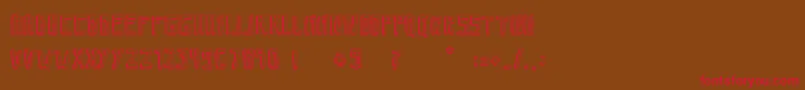 SaviaShadow Font – Red Fonts on Brown Background
