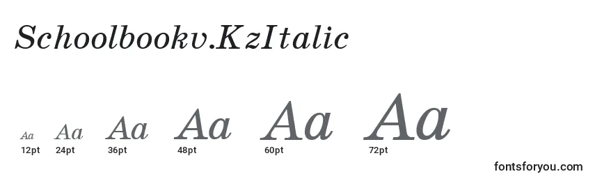 Размеры шрифта Schoolbookv.KzItalic
