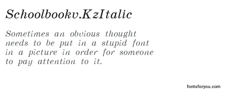 Schoolbookv.KzItalic Font
