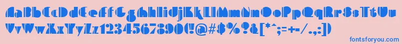PlayceRegular Font – Blue Fonts on Pink Background