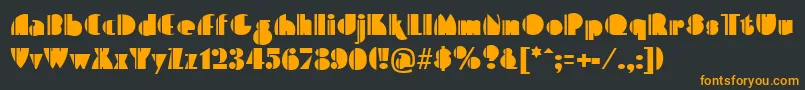 PlayceRegular Font – Orange Fonts on Black Background