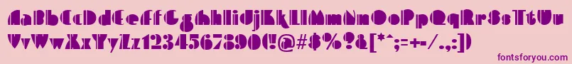 PlayceRegular Font – Purple Fonts on Pink Background