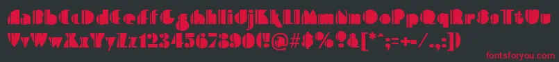 PlayceRegular Font – Red Fonts on Black Background