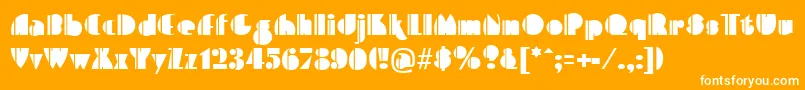 PlayceRegular Font – White Fonts on Orange Background