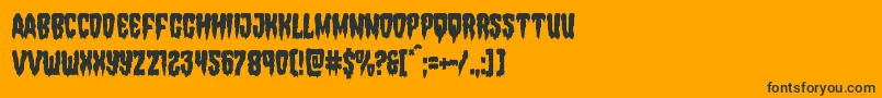 Hemogoblincond-Schriftart – Schwarze Schriften auf orangefarbenem Hintergrund