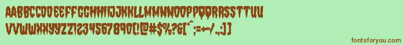 Hemogoblincond-Schriftart – Braune Schriften auf grünem Hintergrund