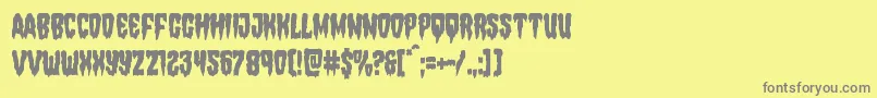 Hemogoblincond Font – Gray Fonts on Yellow Background