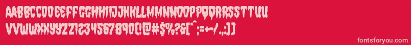 Hemogoblincond Font – Pink Fonts on Red Background