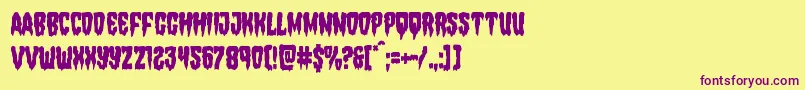 Hemogoblincond Font – Purple Fonts on Yellow Background