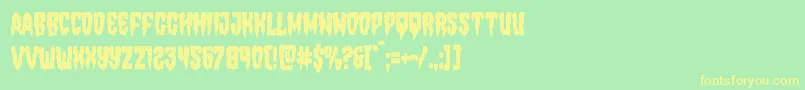Hemogoblincond-Schriftart – Gelbe Schriften auf grünem Hintergrund