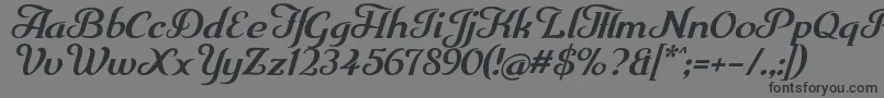 フォントTrumpit – 黒い文字の灰色の背景