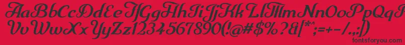 Trumpit Font – Black Fonts on Red Background