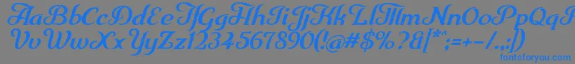More about Trumpit Font Trumpit Font – Blue Fonts on Gray Background